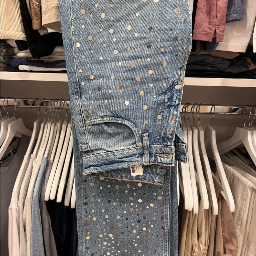 Zara sequin mirror jeans - Picture 2 of 4